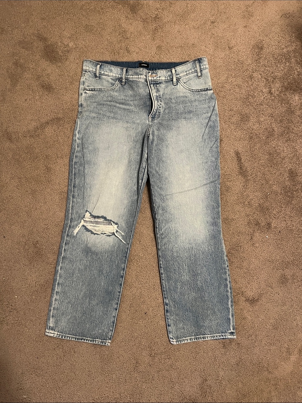 Express Straight Ankle High Rise Jeans